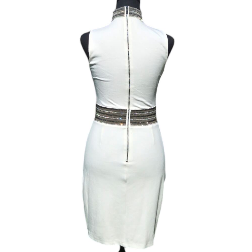 Bebe Embellished Cage Mini Dress Size 4 - Picture 4 of 9